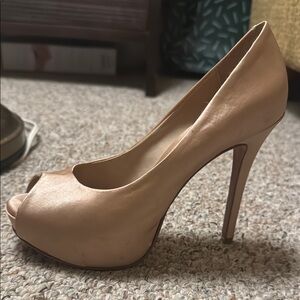 Cream Platform Stiletto Heels